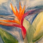 Day 130: Birds of Paradise in Watercolor on Watercolor Paper