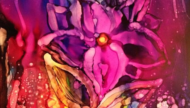 Day 170: Lone Flower in Alcohol Ink on Yupo Paper
