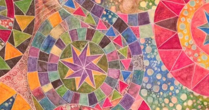 Day 171: Beyond the Patchwork in Acrylic on Watercolor Paper