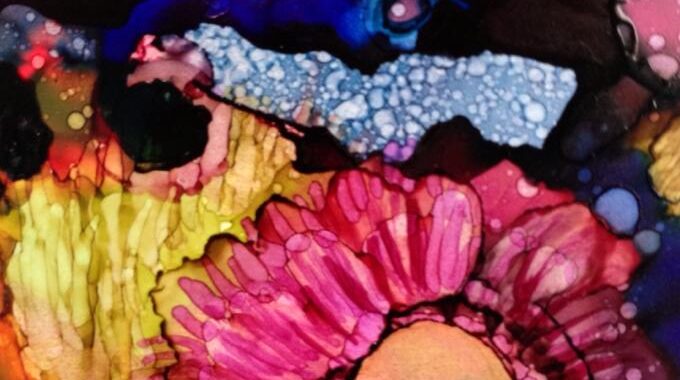 Day 180: Butterfly Retreat in Alcohol Ink on Yupo Paper