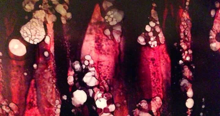 Day 201: Abstract Caverns in Alcohol Ink on Yupo Paper