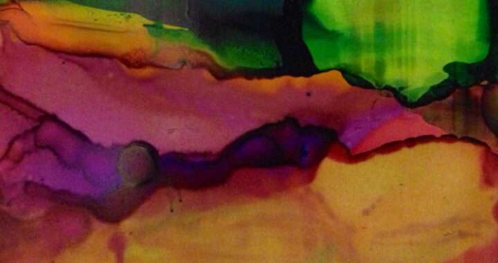 Day 217: Life on Mars in Alcohol Ink on Yupo Paper