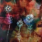Day 246: Brooding Flowers in Alcohol Ink on Yupo Paper