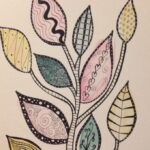 Day 260: Leaf Tree in Watercolor and Sharpie on Watercolor Paper