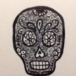 Day 269: Mexican Mood in Sharpie on Watercolor Paper