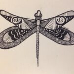 Day 273: Enter the Dragonfly in Sharpie on Bristol Board
