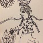 347-picking-flowers-sharpie-on-paper