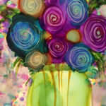 Flowers for Her Alcohol Ink on YUPO paper Danna Phalen